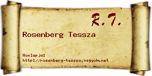 Rosenberg Tessza névjegykártya